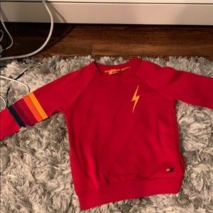 Aviator nation red crew hoodie